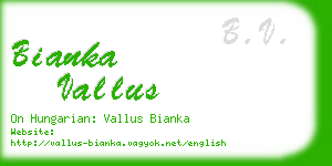 bianka vallus business card